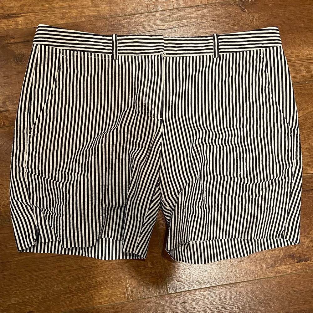 Theory seersucker Bermuda shorts